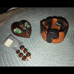 Coffee bean- Costa Rica- earrings,